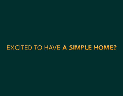 excited to have a simple home?