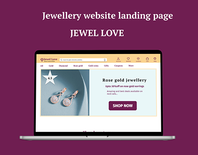 Project thumbnail - Jewellery landing page