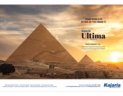 Kajaria - Ultima - India's Biggest Tile - Magazine Ad