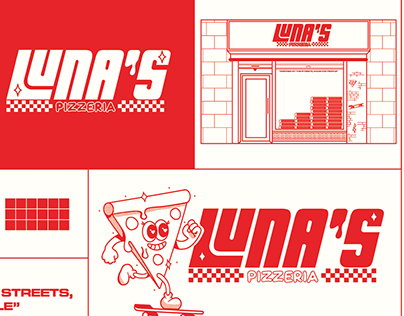 LUNA's Pizzeria - Brand identity