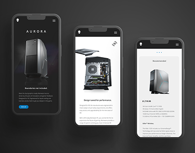 Alienware Aurora Landing Page