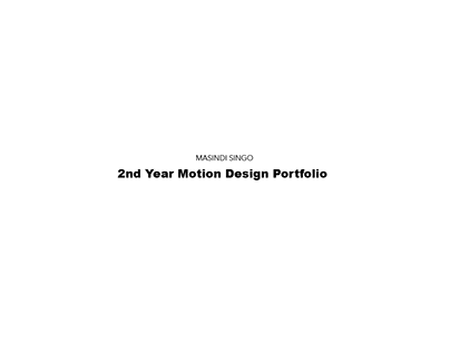 Motion design 2nd year portfolio