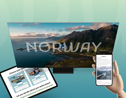 Web design | Landing page about tourism in Norway