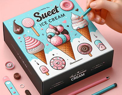 🍨Box Package design for Ice-Cream 🍨