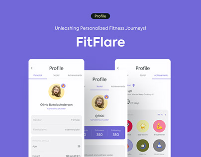 FitFlare: Intuitive UI designs for a fitness app