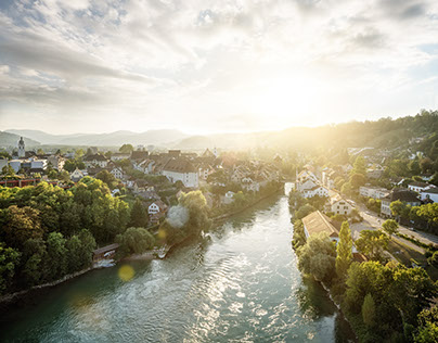 Aerial Brugg Aargau Switzerland