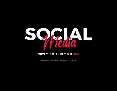 Social Media " November - December 2020 "