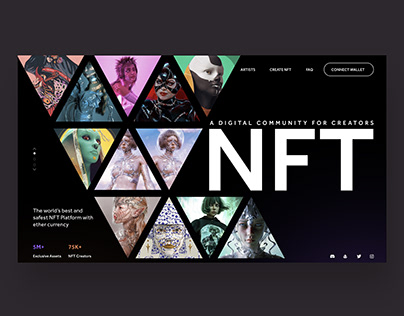 Trigon NFT Marketplace Website Ui Design