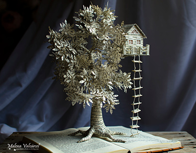 Tree House - Book Sculpture