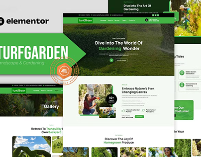 Turfgarden - Landscape & Gardening Elementor Website