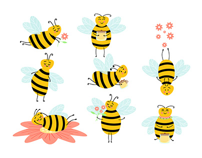 Honey bee cartoon