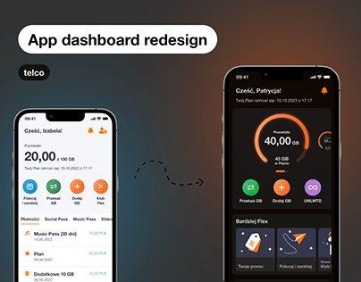 App dashboard redesign