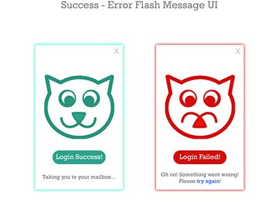 Daily UI Design #11: Flash Message (Error/Success)