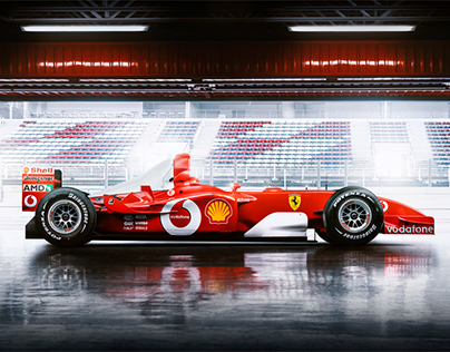 Iconic Picture of a real F1 SCHUMACHER car