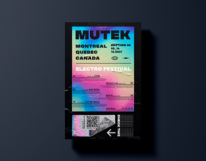 Mutek festival poster design
