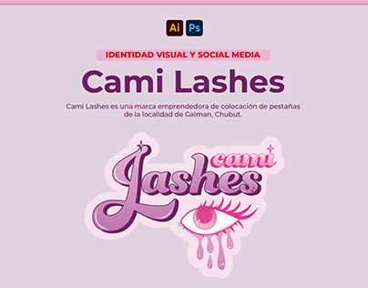 Identidad visual y social media "Cami Lashes"