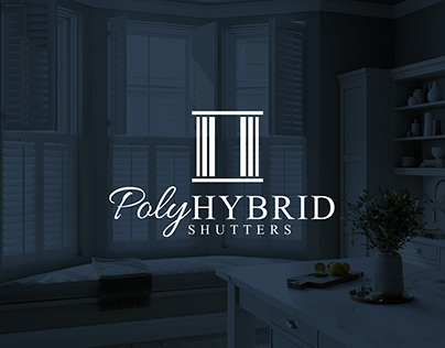 Poly HYBRID SHUTTERS - Logo design