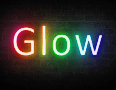 Rainbow Neon Neon Glow Text Effect