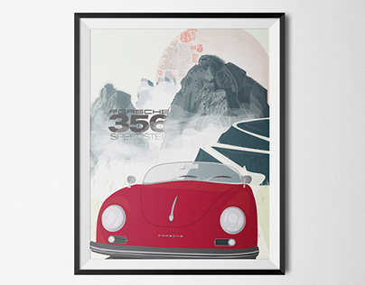 Porsche 356 Speedster // Poster Design