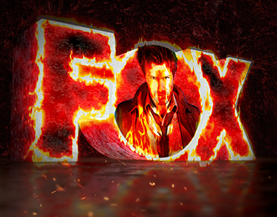 Flaming 3D Fox UK Logo - Constantine Promo