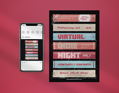 Virtual Indie Night Flyer