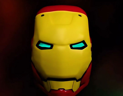 Iron Man Face 3D Model