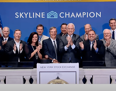 NYSE Closing Bell Graphics for Skyline Champion