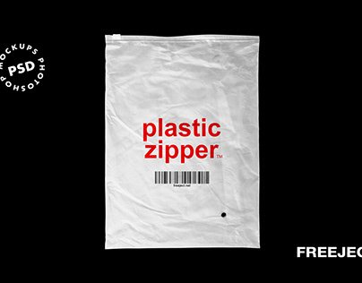 3 Plastic Zipper Bag Mockups - Free PSD File