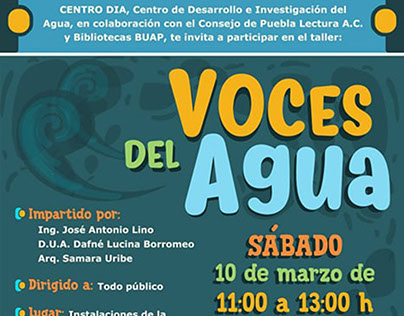 Ilustración Ajolote Cartel "Voces del Agua"
