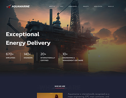 Aquamarine Corp Web Design