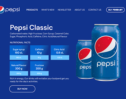 Pepsi Landing Page