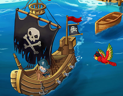 isometric game art - Pirate Island -