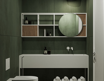 Project thumbnail - Green Bathroom Design