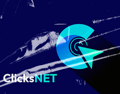Modern logo design for ClicksNET startup business