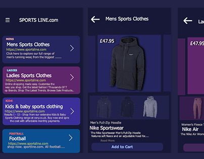 Online sports shopping app. Follow us @epic_ui for more