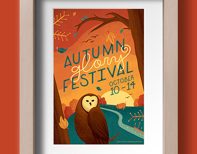 "Autumn Glory Festival" Poster & Postcard