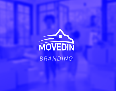 MovedIn - Moving startup branding concept