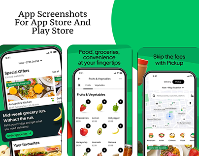 App Screenshots for app store and play store