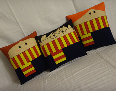 Handmade Harry Potter Gryffindor Trio v1.43 Pillow Set