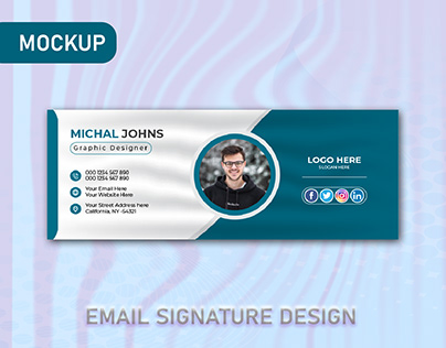 Email signature design.