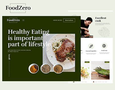 FoodZero Restaurant Landing Page