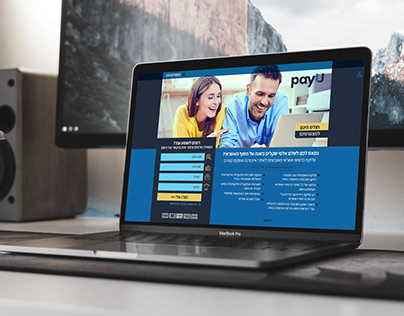 Online pay service. Landing page design.