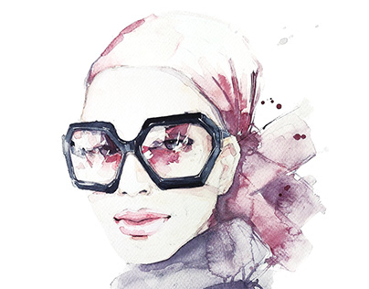 Fashion illustration series "Glasses".