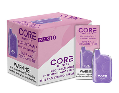 Core Infinity 6000 Puffs Packaging Design