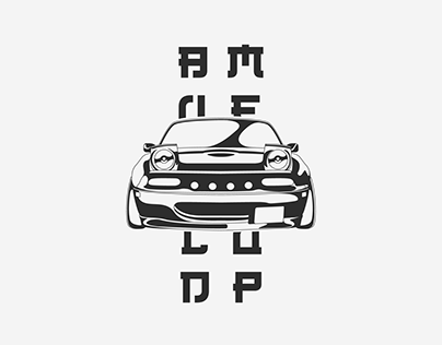 Mazda Miata Japanese style illustration