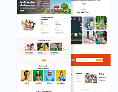 Kindergartens website UI design