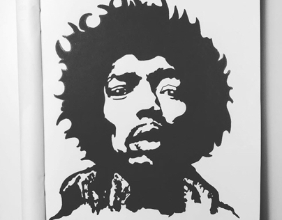 Jimmy Hendrix Drawing with Copic Markers