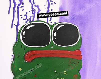 Pepe Painting Meme Art On Canvas