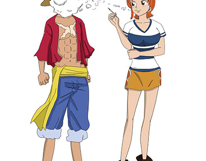 Nami e Luffy original fanart