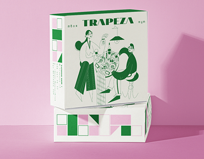 TRAPEZA brand identity for the cafe